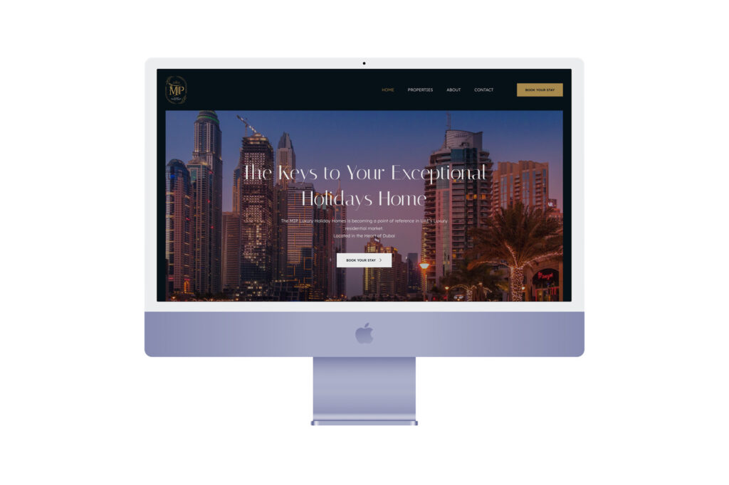 Webdesign du site mip luxury holiday homes